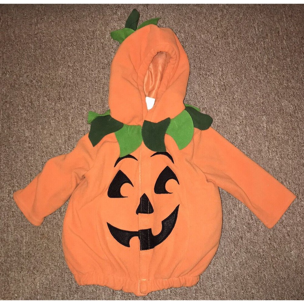 Old Navy Pumpkin Costume Jacket Sweatshirt Size 12-18 Months Toddler Halloween